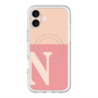 スリムプロテクションプレミアムケース with MagSafe［ オリジナル - initial two tone - N pink ］
