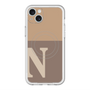 スリムプロテクションプレミアムケース with MagSafe［ オリジナル - initial two tone - N brown ］