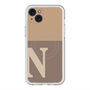 スリムプロテクションプレミアムケース with MagSafe［ オリジナル - initial two tone - N brown ］