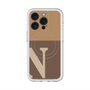 スリムプロテクションプレミアムケース with MagSafe［ オリジナル - initial two tone - N brown ］