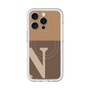 スリムプロテクションプレミアムケース with MagSafe［ オリジナル - initial two tone - N brown ］