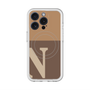 スリムプロテクションプレミアムケース with MagSafe［ オリジナル - initial two tone - N brown ］