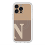 スリムプロテクションプレミアムケース with MagSafe［ オリジナル - initial two tone - N brown ］