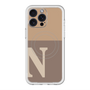 スリムプロテクションプレミアムケース with MagSafe［ オリジナル - initial two tone - N brown ］
