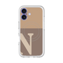 スリムプロテクションプレミアムケース with MagSafe［ オリジナル - initial two tone - N brown ］