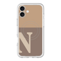 スリムプロテクションプレミアムケース with MagSafe［ オリジナル - initial two tone - N brown ］