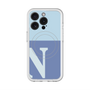 スリムプロテクションプレミアムケース with MagSafe［ オリジナル - initial two tone - N blue ］