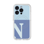スリムプロテクションプレミアムケース with MagSafe［ オリジナル - initial two tone - N blue ］