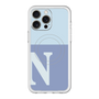 スリムプロテクションプレミアムケース with MagSafe［ オリジナル - initial two tone - N blue ］
