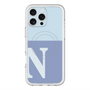 スリムプロテクションプレミアムケース with MagSafe［ オリジナル - initial two tone - N blue ］