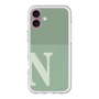 スリムプロテクションプレミアムケース with MagSafe［ オリジナル - initial two tone - N green ］