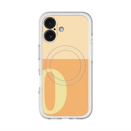 スリムプロテクションプレミアムケース with MagSafe［ オリジナル - initial two tone - O orange ］