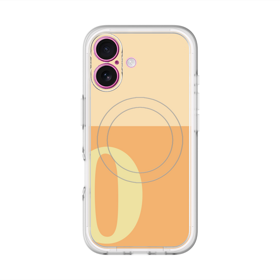 スリムプロテクションプレミアムケース with MagSafe［ オリジナル - initial two tone - O orange ］