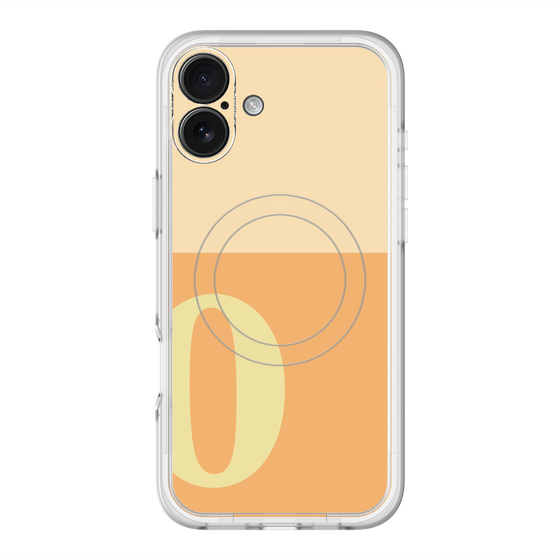 スリムプロテクションプレミアムケース with MagSafe［ オリジナル - initial two tone - O orange ］