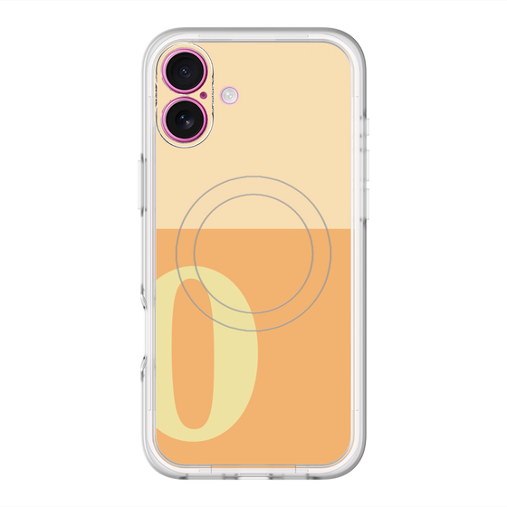 スリムプロテクションプレミアムケース with MagSafe［ オリジナル - initial two tone - O orange ］