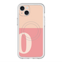 スリムプロテクションプレミアムケース with MagSafe［ オリジナル - initial two tone - O pink ］
