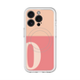 スリムプロテクションプレミアムケース with MagSafe［ オリジナル - initial two tone - O pink ］