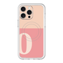 スリムプロテクションプレミアムケース with MagSafe［ オリジナル - initial two tone - O pink ］