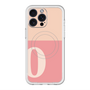 スリムプロテクションプレミアムケース with MagSafe［ オリジナル - initial two tone - O pink ］
