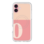 スリムプロテクションプレミアムケース with MagSafe［ オリジナル - initial two tone - O pink ］