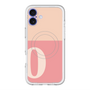 スリムプロテクションプレミアムケース with MagSafe［ オリジナル - initial two tone - O pink ］