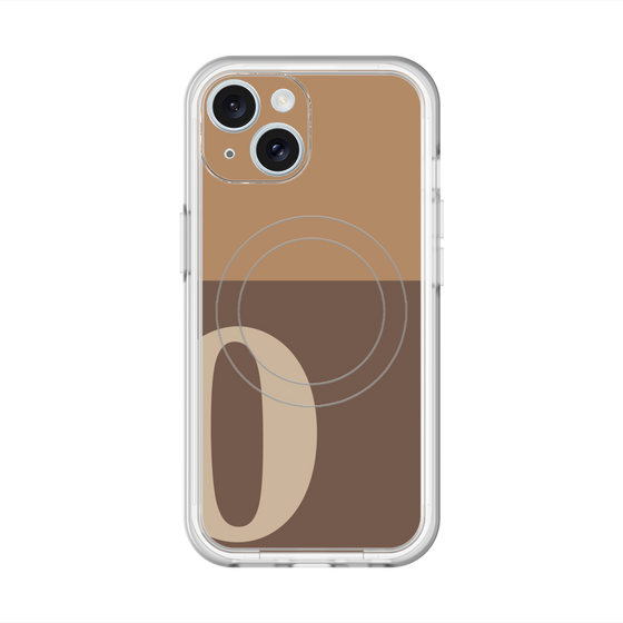 スリムプロテクションプレミアムケース with MagSafe［ オリジナル - initial two tone - O brown ］