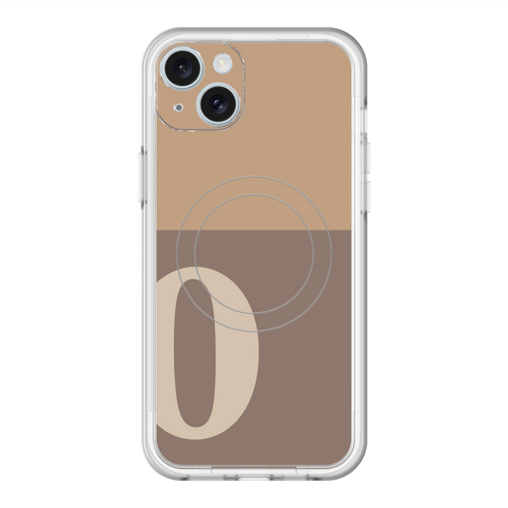 スリムプロテクションプレミアムケース with MagSafe［ オリジナル - initial two tone - O brown ］