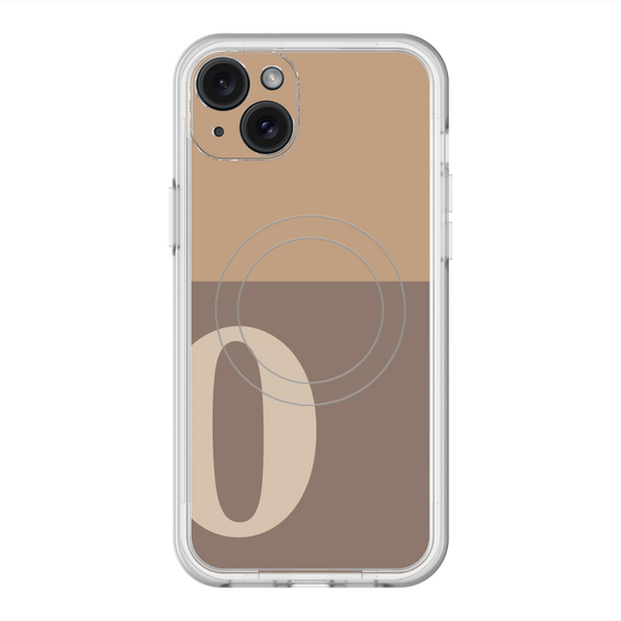 スリムプロテクションプレミアムケース with MagSafe［ オリジナル - initial two tone - O brown ］