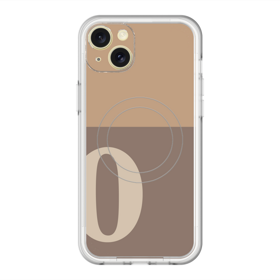 スリムプロテクションプレミアムケース with MagSafe［ オリジナル - initial two tone - O brown ］