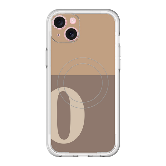 スリムプロテクションプレミアムケース with MagSafe［ オリジナル - initial two tone - O brown ］