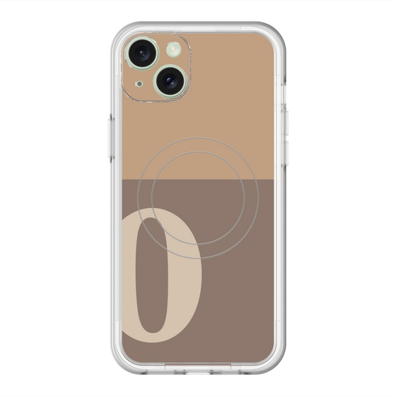 スリムプロテクションプレミアムケース with MagSafe［ オリジナル - initial two tone - O brown ］