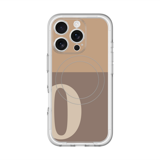 スリムプロテクションプレミアムケース with MagSafe［ オリジナル - initial two tone - O brown ］