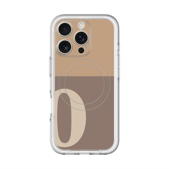 スリムプロテクションプレミアムケース with MagSafe［ オリジナル - initial two tone - O brown ］