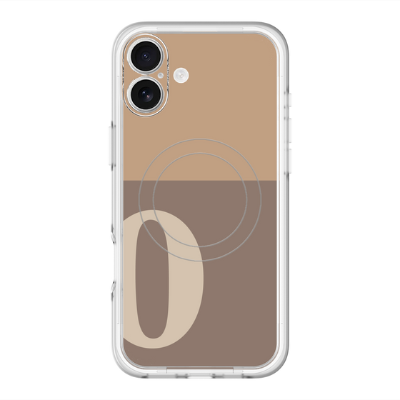 スリムプロテクションプレミアムケース with MagSafe［ オリジナル - initial two tone - O brown ］