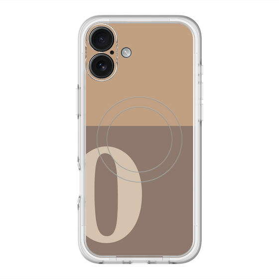 スリムプロテクションプレミアムケース with MagSafe［ オリジナル - initial two tone - O brown ］