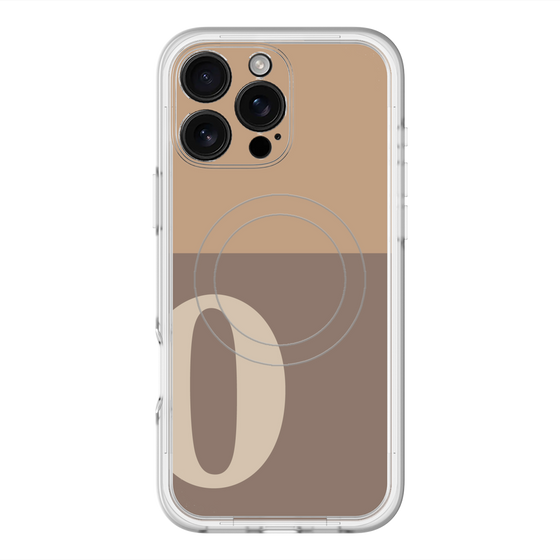 スリムプロテクションプレミアムケース with MagSafe［ オリジナル - initial two tone - O brown ］