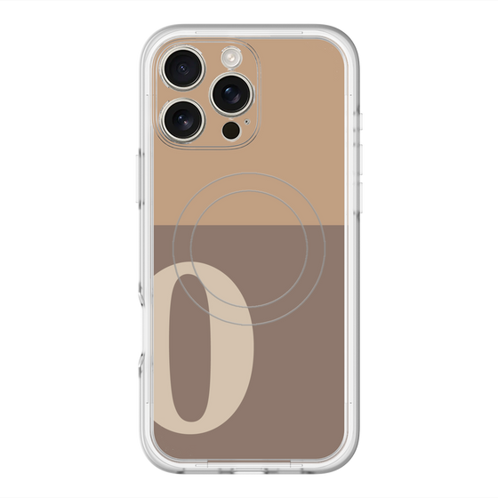 スリムプロテクションプレミアムケース with MagSafe［ オリジナル - initial two tone - O brown ］