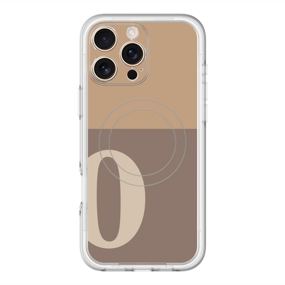 スリムプロテクションプレミアムケース with MagSafe［ オリジナル - initial two tone - O brown ］