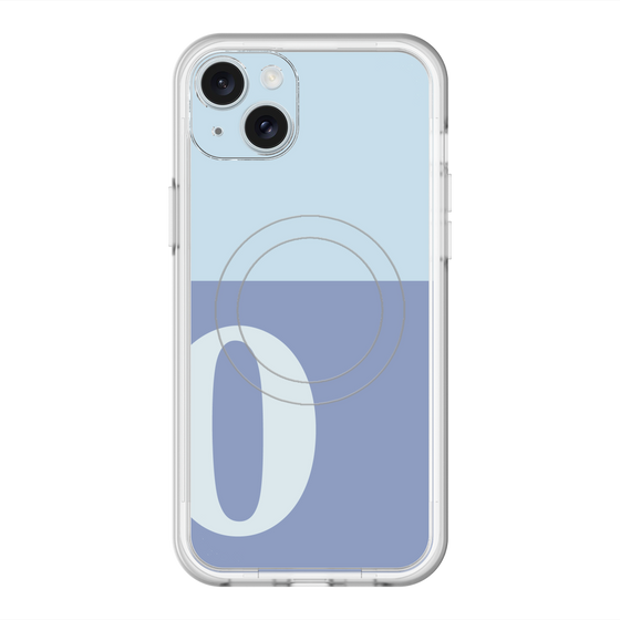 スリムプロテクションプレミアムケース with MagSafe［ オリジナル - initial two tone - O blue ］