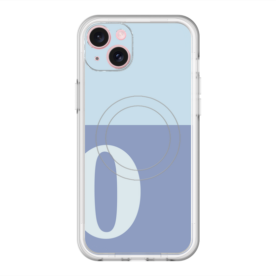 スリムプロテクションプレミアムケース with MagSafe［ オリジナル - initial two tone - O blue ］