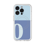 スリムプロテクションプレミアムケース with MagSafe［ オリジナル - initial two tone - O blue ］