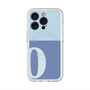 スリムプロテクションプレミアムケース with MagSafe［ オリジナル - initial two tone - O blue ］