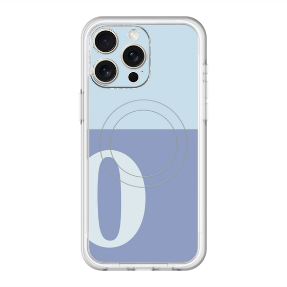 スリムプロテクションプレミアムケース with MagSafe［ オリジナル - initial two tone - O blue ］
