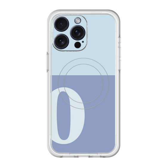 スリムプロテクションプレミアムケース with MagSafe［ オリジナル - initial two tone - O blue ］