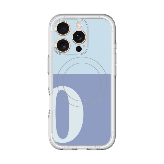 スリムプロテクションプレミアムケース with MagSafe［ オリジナル - initial two tone - O blue ］