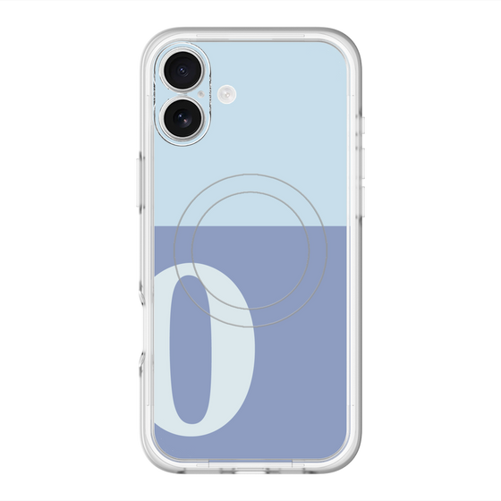 スリムプロテクションプレミアムケース with MagSafe［ オリジナル - initial two tone - O blue ］