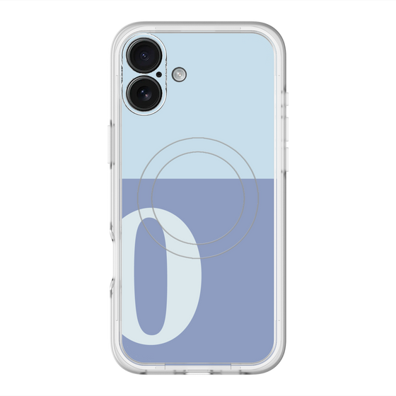 スリムプロテクションプレミアムケース with MagSafe［ オリジナル - initial two tone - O blue ］