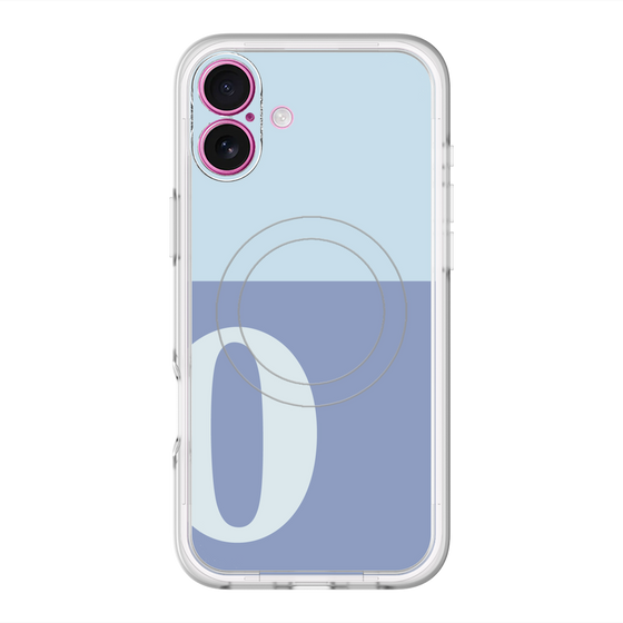 スリムプロテクションプレミアムケース with MagSafe［ オリジナル - initial two tone - O blue ］