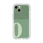 スリムプロテクションプレミアムケース with MagSafe［ オリジナル - initial two tone - O green ］