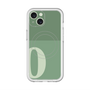 スリムプロテクションプレミアムケース with MagSafe［ オリジナル - initial two tone - O green ］